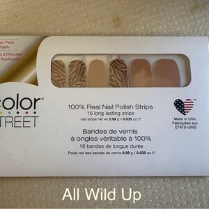 Color Street Nail Strips - Wild Pattern in Brown and Tan